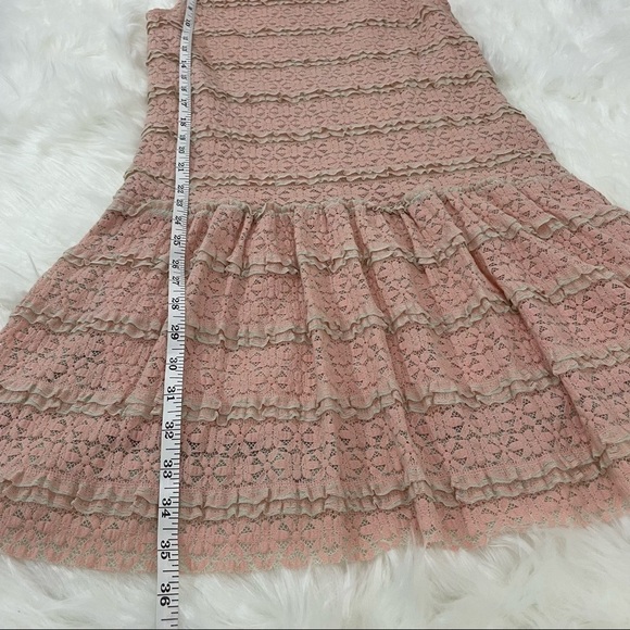 Anthropologie Dulcie Pink and White Lace Dress Size Small - Picture 5 of 7